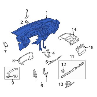 New OEM Dashboard Panel Fits, 2010-2012 Ford Transit Connect - Part # 9T1Z6104320CC