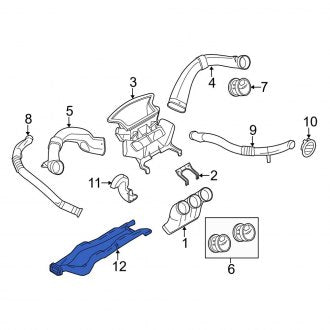 New OEM Front Lower Instrument Panel Air Duct Fits, 2010-2013 Ford Transit Connect - Part # 9T1Z18C420A