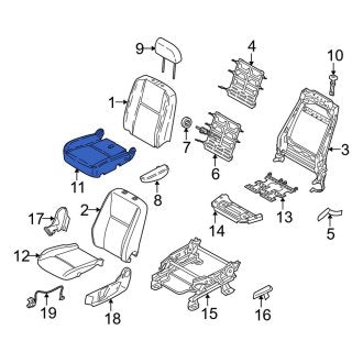 New OEM Center Left Seat Cover Fits, 2010-2013 Ford Transit Connect - Part # 9T1Z1763804KA