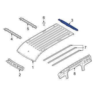 New OEM Rear Roof Header Panel Fits, 2010-2013 Ford Transit Connect - Part # 9T1Z6141302A
