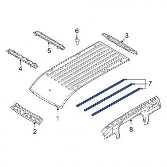 New OEM Roof Side Rail Reinforcement Fits, 2010-2013 Ford Transit Connect - Part # 3T1Z1650222A