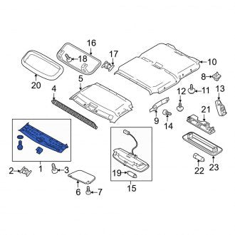 New OEM Front Headliner Fits, 2010-2011 Ford Transit Connect - Part # 9T1Z61115A00AB