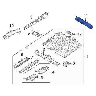 New OEM Floor Pan Reinforcement Fits, 2010-2013 Ford Transit Connect - Part # 9T1Z6110692A