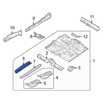 New OEM Right Frame Side Member Fits, 2010-2013 Ford Transit Connect - Part # 2T1Z6110120A