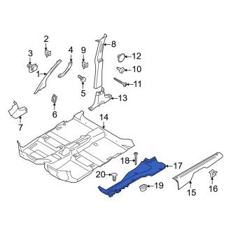 New OEM Rear Right Door Sill Plate Fits, 2010-2013 Ford Transit Connect - Part # 3T1Z1713228AA