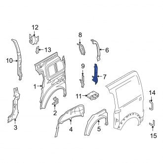 New OEM Rear Right Lower Outer Body D-Pillar Fits, 2010-2013 Ford Transit Connect - Part # 2T1Z6127970A