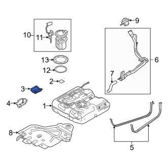 New OEM Right Fuel Filler Neck Mount Plate Fits, 2010-2013 Ford Transit Connect - Part # 9T1Z9046A