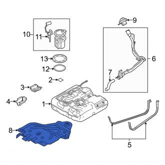New OEM Fuel Tank Shield Fits, 2010-2013 Ford Transit Connect - Part # 9T1Z9B007A