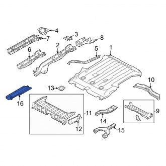 New OEM Rear Right Floor Extension Fits, 2010-2013 Ford Transit Connect - Part # 2T1Z6111250A