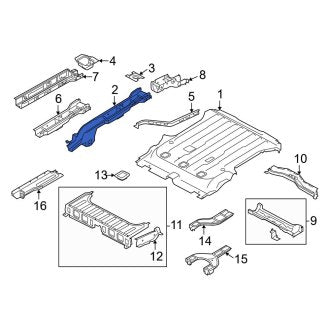 New OEM Rear Left Floor Side Rail Fits, 2010-2013 Ford Transit Connect - Part # 9T1Z1710125A