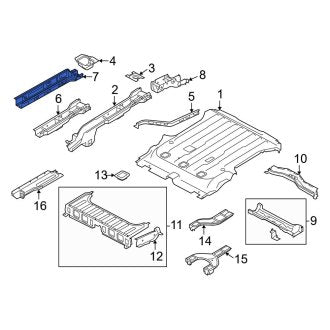 New OEM Rear Right Inner Floor Support Fits, 2010-2013 Ford Transit Connect - Part # 9T1Z6110126A