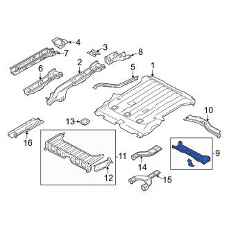 New OEM Rear Floor Pan Crossmember Fits, 2010-2013 Ford Transit Connect - Part # BT1Z4K338A