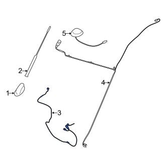 New OEM Antenna Cable Fits, 2014-2018 Ford Transit Connect - Part # DT1Z18812E