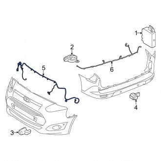 New OEM Front Parking Aid System Wiring Harness Fits, 2015 Ford Transit Connect - Part # DV6Z15K867P