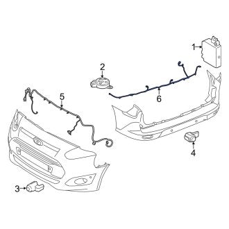 New OEM Rear Parking Aid System Wiring Harness Fits, 2016 Ford Transit Connect - Part # FT1Z15K868B