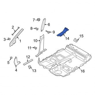 New OEM Rear Right Door Sill Plate Fits, 2014-2018 Ford Transit Connect - Part # DT1Z1713228BA
