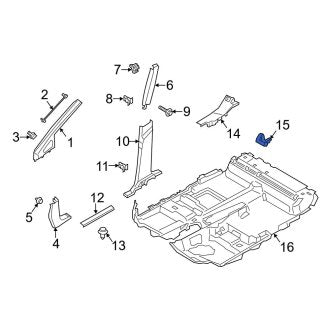 New OEM Front Door Sill Plate Cap Fits, 2014-2018 Ford Transit Connect - Part # DT1Z1713228CC