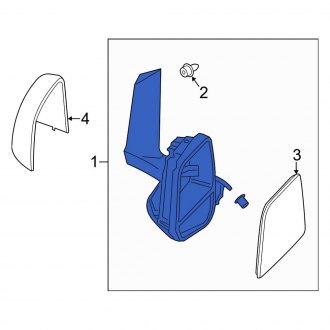 New OEM Front Right Door Mirror Fits, 2014-2018 Ford Transit Connect - Part # DT1Z17682C