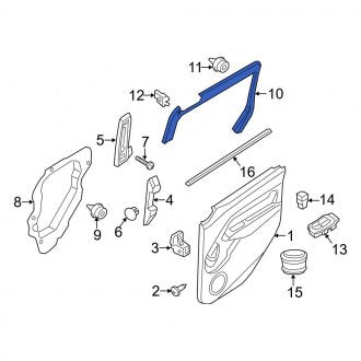 New OEM Right Door Window Molding Fits, 2014-2018 Ford Transit Connect - Part # DT1Z1700014AE