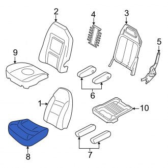 New OEM Front Left Seat Cover Fits, 2015-2019, 2021-2024 Ford E-series - Part # DC2Z1662901EB
