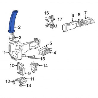New OEM Rear Instrument Panel Air Duct Fits, 1996 Ford E-series - Part # F2UZ19C633A