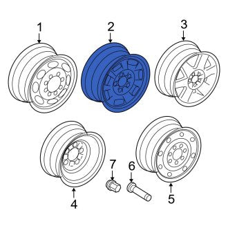 New OEM Wheel Fits, 2005 Ford E-series - Part # F8UZ1015CA
