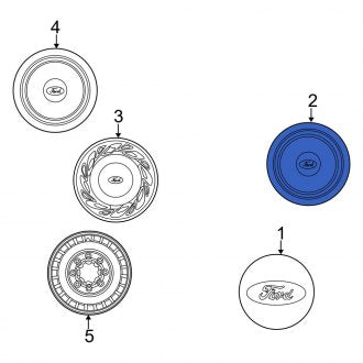 New OEM Wheel Cover Fits, 2004-2006 Ford E-series - Part # 4C2Z1130AA