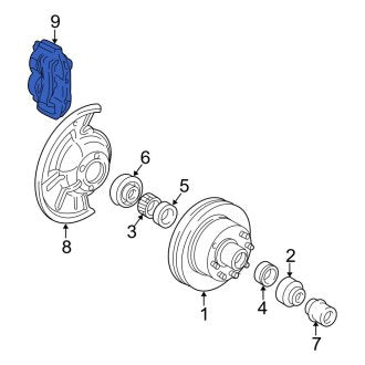 New OEM Front Right Disc Brake Caliper Fits, 2003-2006 Ford E-series - Part # 6C2Z2B120AB