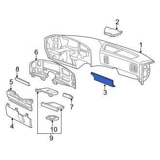 New OEM Instrument Panel Cover Fits, 1992-1996 Ford E-series - Part # F2UZ15044D82A