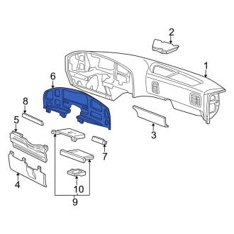 New OEM Instrument Panel Cover Fits, 1992-1996 Ford E-series - Part # F2UZ15044D82C