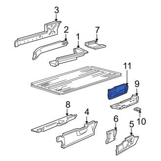 New OEM Rear Right Floor Side Rail Fits, 1992-2014 Ford E-series - Part # F2UZ15105A38A