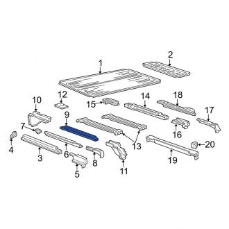 New OEM Rear Floor Pan Crossmember Fits, 2002-2010 Ford E-series - Part # 3C2Z1610952AA