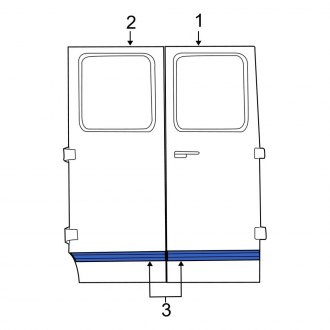 New OEM Front Right Door Molding Fits, 1993-2004 Ford E-series - Part # F3UZ1620878AY