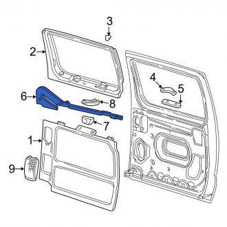 New OEM Left Door Trim Molding Fits, 1992-1996 Ford E-series - Part # F2UZ1523713A
