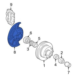 New OEM Front Right Brake Dust Shield Fits, 1992-1999 Ford E-series - Part # F4UZ2K004B