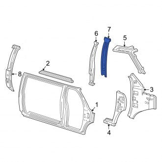 New OEM Right Inner Body B-Pillar Fits, 1997-2014 Ford E-series - Part # F7UZ15281A06AE