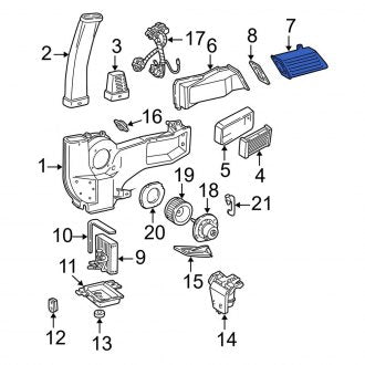 New OEM Rear Instrument Panel Air Duct Fits, 1997-2007 Ford E-series - Part # F2UZ18D352A