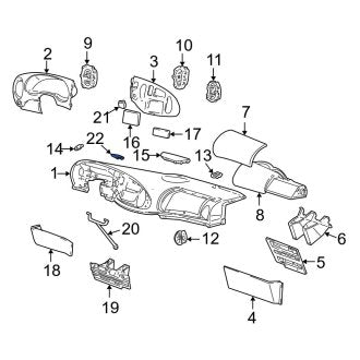 New OEM Instrument Panel Cover Fits, 2000-2002 Ford E-series - Part # YC2Z15044D70CAC