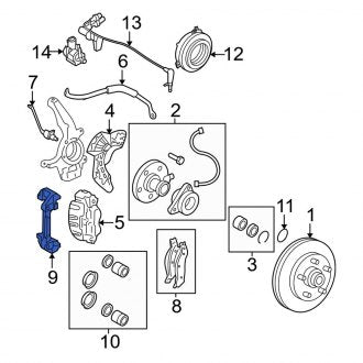 New OEM Front Disc Brake Caliper Bracket Fits, 2003-2006 Ford Expedition - Part # 6L1Z2B540A