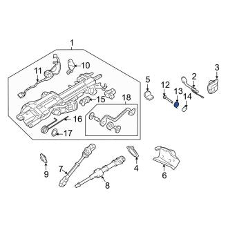 New OEM Right Steering Column Housing Support Washer Fits, 2003-2006 Ford Expedition - Part # 3C5Z3E519BB