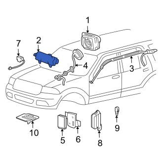 New OEM Instrument Panel Air Bag Fits, 2004-2006 Ford Expedition - Part # 6L1Z15044A74AB