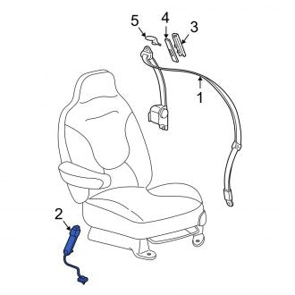New OEM Rear Seat Belt Receptacle Fits, 2003-2006 Ford Expedition - Part # 6L1Z7860045AE