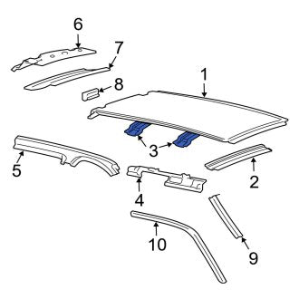 New OEM Roof Panel Reinforcement Fits, 2002-2006 Ford Expedition - Part # 2L1Z7850222AA