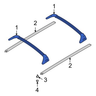 New OEM Front Roof Luggage Carrier Cross Rail Fits, 2003-2006 Ford Expedition - Part # 2L1Z7855106AAA