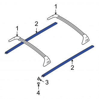 New OEM Right Roof Luggage Carrier Side Rail Fits, 2003-2004 Ford Expedition - Part # 2L1Z7855114AAA