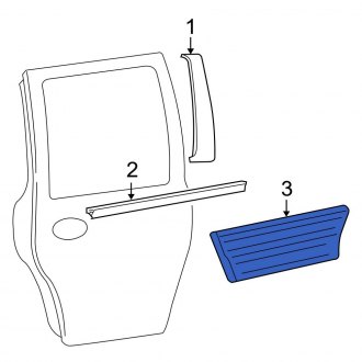 New OEM Rear Right Door Molding Fits, 2003 Ford Expedition - Part # 2L1Z7825556BAA