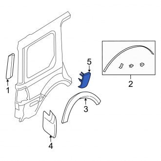 New OEM Rear Left Body Trim Molding Fits, 2003 Ford Expedition - Part # 2L1Z7829077AAA