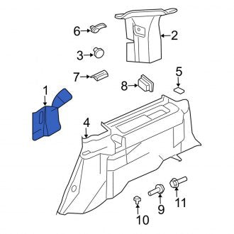 New OEM Right Body C-Pillar Trim Panel Fits, 2003-2006 Ford Expedition - Part # 6L1Z7831004BAA