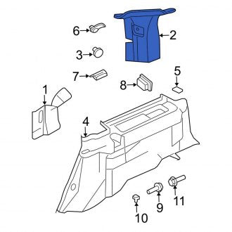 New OEM Right Body D-Pillar Trim Panel Fits, 2003-2006 Ford Expedition - Part # 6L1Z7831010BAA