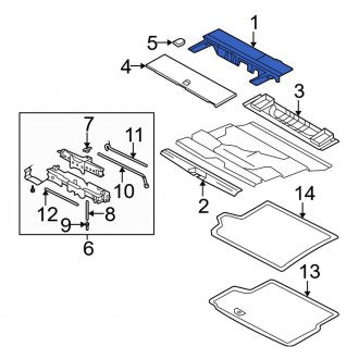 New OEM Rear Floor Storage Compartment Lid Fits, 2003-2006 Ford Expedition - Part # 6L1Z7820162BA